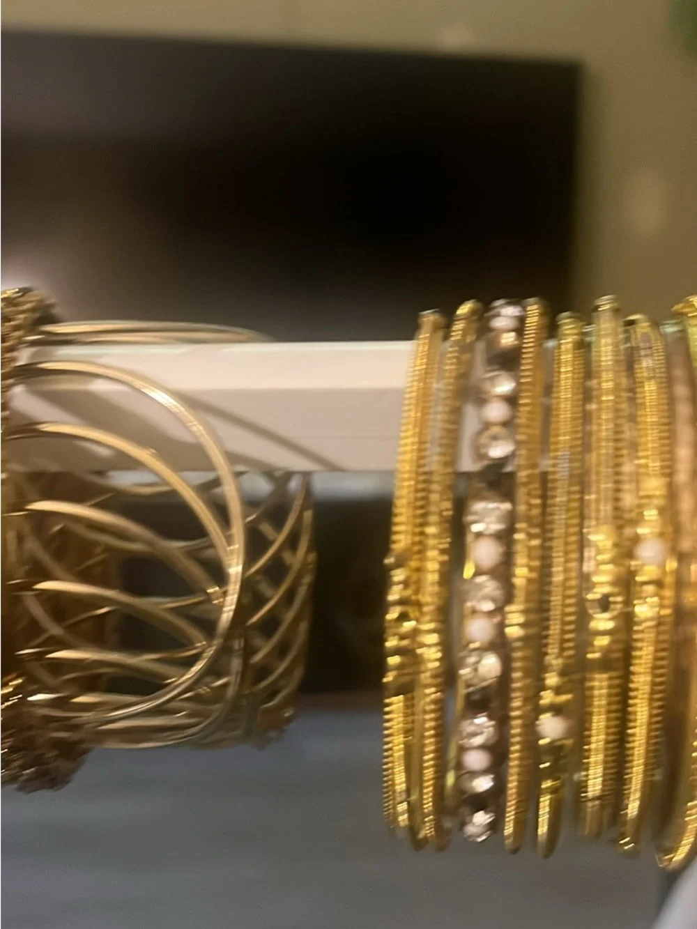 Gold Tone Stackable Women's  bangles